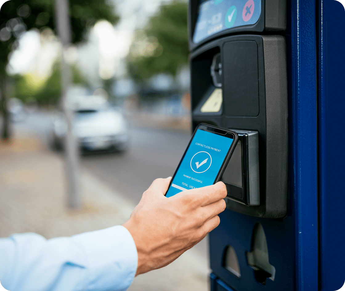 Smartphone used for parking payment